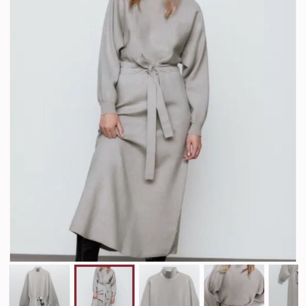 ZARA GREY KNIT DRESS